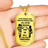 To My Brother Luxury Dog tag Military Ball Chain, Dragon Ball Necklace pendants