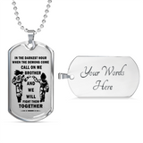 To My Brother Luxury Dog tag Military Ball Chain, Dragon Ball Necklace pendants