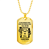 To My Brother Luxury Dog tag Military Ball Chain, Dragon Ball Necklace pendants