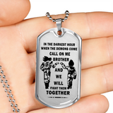 To My Brother Luxury Dog tag Military Ball Chain, Dragon Ball Necklace pendants