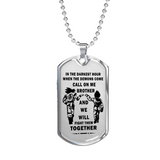 To My Brother Luxury Dog tag Military Ball Chain, Dragon Ball Necklace pendants