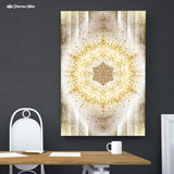 Aligned Flower Clear Gold by YantrArt Design 1-Piece Canvas