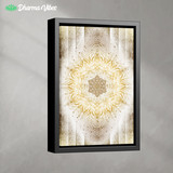 Aligned Flower Clear Gold by YantrArt Design 1-Piece Canvas
