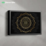 Golden Sacred Sri Yantra by McAshe 1-Piece Canvas