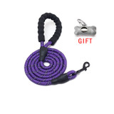 5ft Durable Reflective Nylon Dog Leash in 6 COLORS