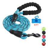 5ft Durable Reflective Nylon Dog Leash in 6 COLORS