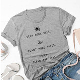 'Help More Bees, Plant More Trees' T-Shirt