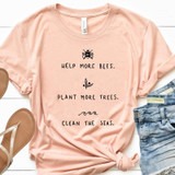 'Help More Bees, Plant More Trees' T-Shirt