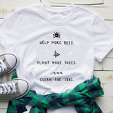 'Help More Bees, Plant More Trees' T-Shirt
