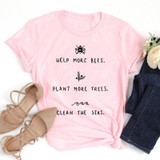 'Help More Bees, Plant More Trees' T-Shirt