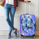 Watercolor Wolf Luggage Protective Cover