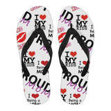 Proud Mom Women's Flip Flops (Black)