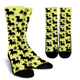 Yellow socks balck dachsund