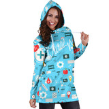 Nurse Heartbeat Hoodie Dress