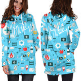 Nurse Heartbeat Hoodie Dress