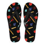 Teacher Appreciation Women's Flip Flops (Black)