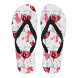 A GLASS OF WINE WOMEN'S FLIP FLOPS