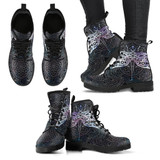 Watercolor Dragonfly Mandala 1 Handcrafted Boots