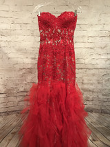 RED MERMAID GOWN