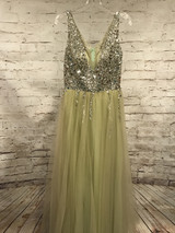 LIME GREEN PRINCESS GOWN