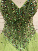 LIME GREEN PRINCESS GOWN