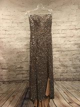 TAN FULL SEQUIN LONG GOWN