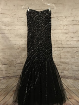 BLACK GEMMED MERMAID GOWN