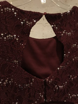 BURGUNDY 2 PC. GOWN SET