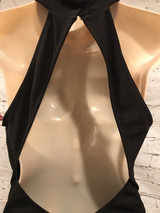 BLACK LONG GOWN W/MESH SIDES