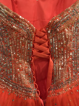 PINK/ORANGE PRINCESS GOWN