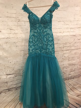 TURQUOISE MERMAID GOWN