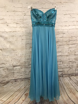 NEW BLUE EVENING GOWN