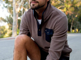 Snap Fleece Pullover - Falcon