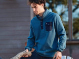 Snap Fleece Pullover - Stargazer