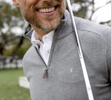 Quarter Zip Pullover Sweater - Heather Gray