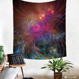 The Unfolded Cosmos by YantrArt Design Tapestry