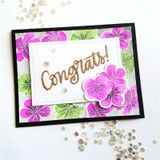 Nine Flowers Decorative Clear Stamps
