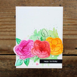 Celebrate Flowers Decorative Clear Stamps