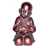 Praying Buddha Monk Statue, 9"