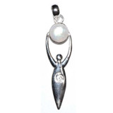 Goddess Rainbow Moonstone Pendant