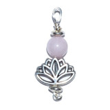 Lotus Rose Quartz Bead Pendant Lotus Rose Quartz Bead Pendant