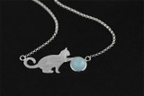 Playing Cat Pendant Necklace