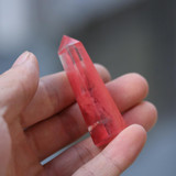 Red Quartz Crystal Obelisk Wand