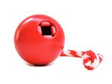 SodaPup USA-K9 Cherry Bomb Durable Rubber Chew Toy, Treat Dispenser, Reward, Tug, and Retrieving Toy