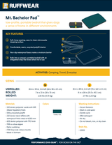 Ruffwear Mt. Bachelor Pad Portable Dog Bed