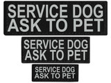 DOGLine Velcro Patches "Service Dog Ask To Pet" 2 Pack
