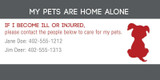 ID Card - Pets Are Home Alone - Simple Design