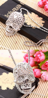 Bling out skull pendant