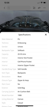 Skull head rivet leather backpack