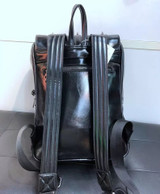 Leather rivet skull backpack